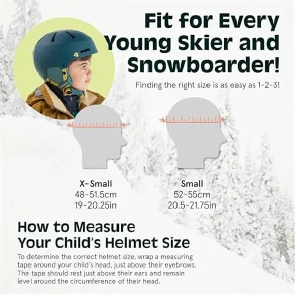 Kids Ski Helmet Snowboard Helmet Adjustable Winter Sports Gear with Goggle Clip